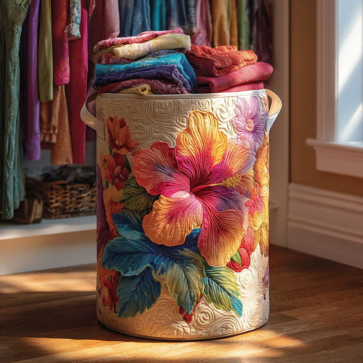Cesta de Ropa Acolchada – con Diseño Floral NCU0NTV039