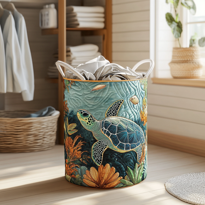 Cesta de Ropa Acolchada – con Tortuga Marina NCU0DDK851