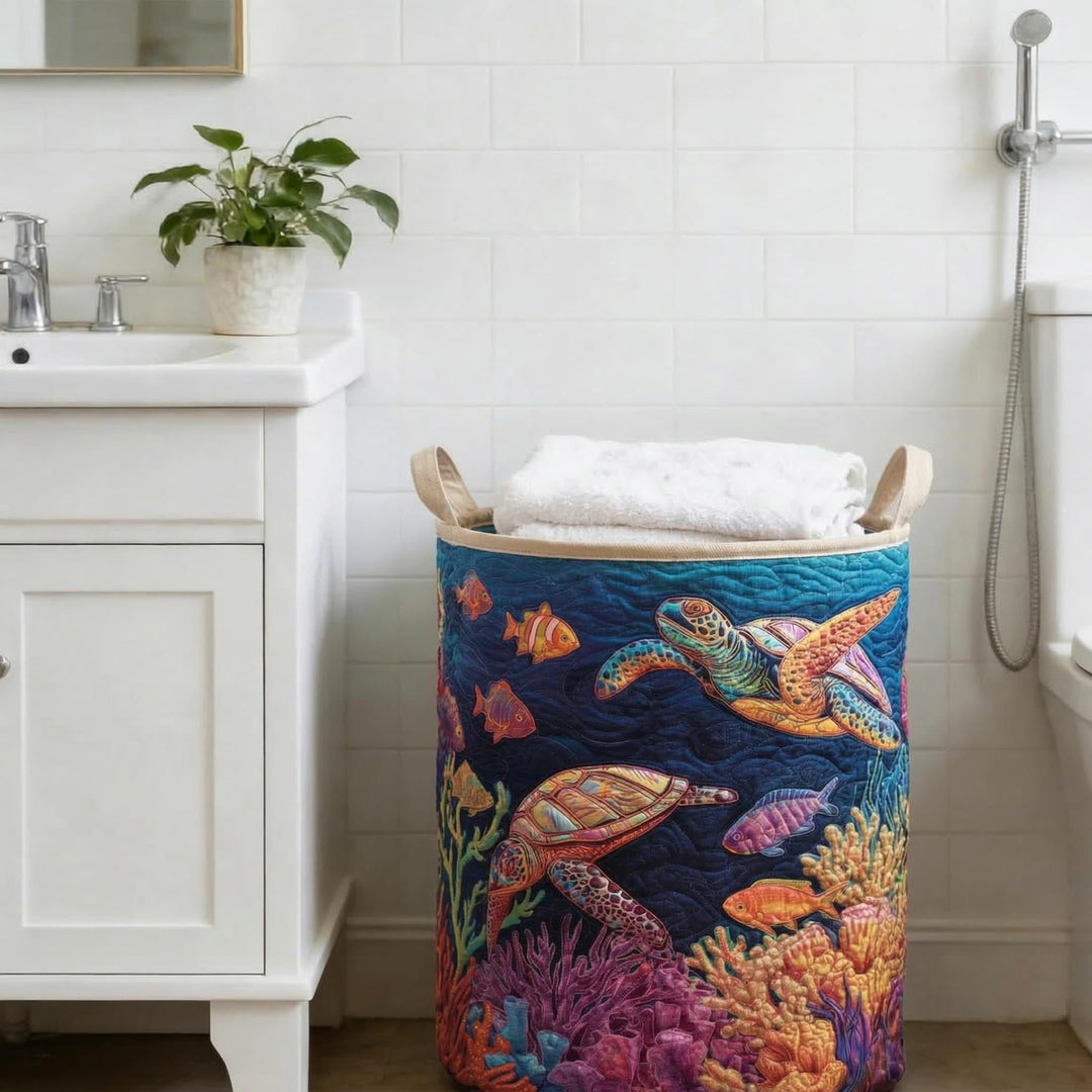 Cesta de Ropa Acolchada – con Tortuga Marina NCU0NTD118