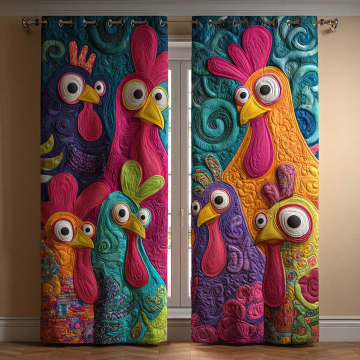 Cortinas Acolchadas – con Gallo Popular Vibrante NCU0XD2113