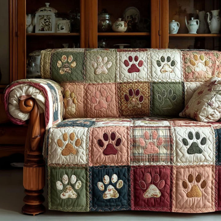 Funda de Sofá Acolchada – con Huellitas y Jardín Vintage NCU0PT11009