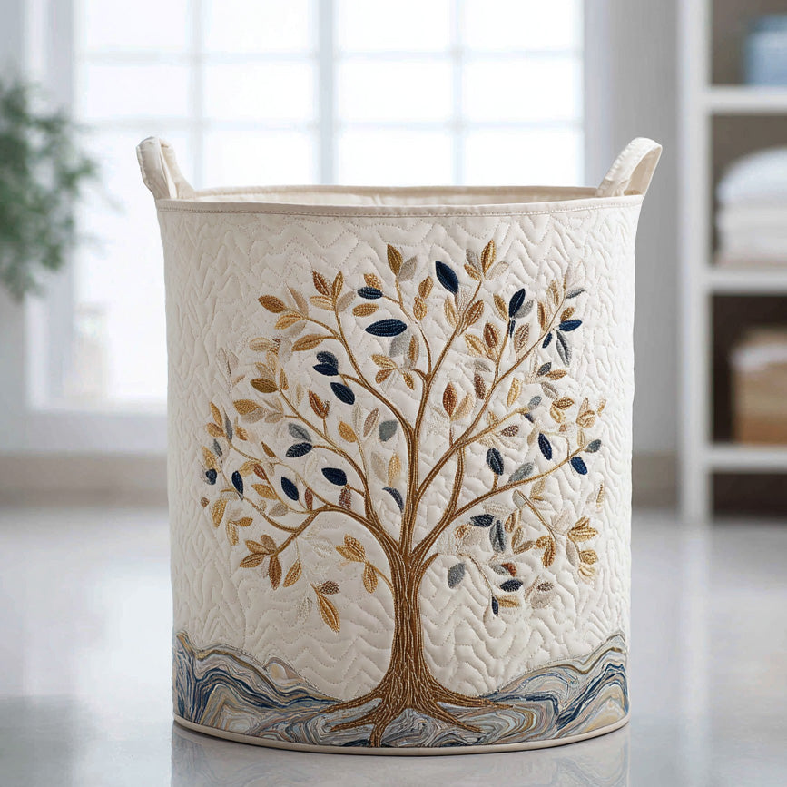 Cesta de Ropa Acolchada – con Diseño Floral NCU0DV841