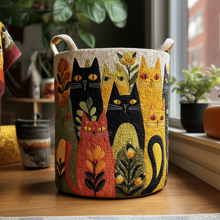 Cesta de Ropa Acolchada – con Gatos NCU0PTT2133