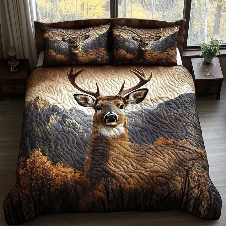 Juego de Cama Acolchado de 3 Piezas – Animales del Bosque