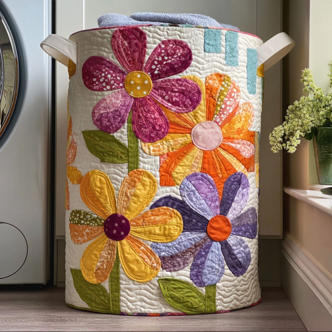 Cesta de Ropa Acolchada – con Estampado Floral NCU0QN006