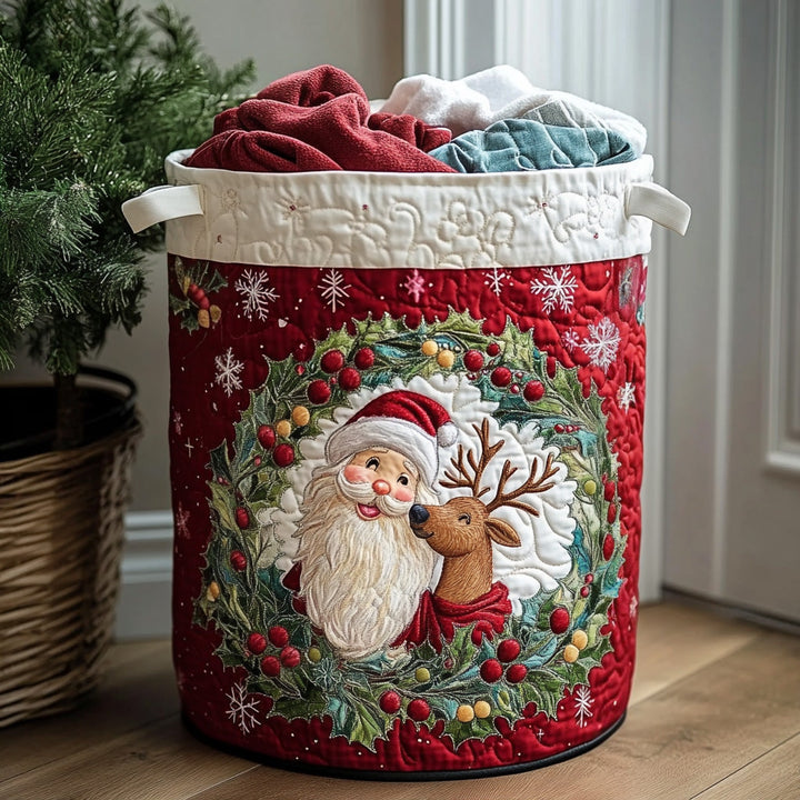 Cesta de Ropa Acolchada – con Estampado Navideño NCU0QN028