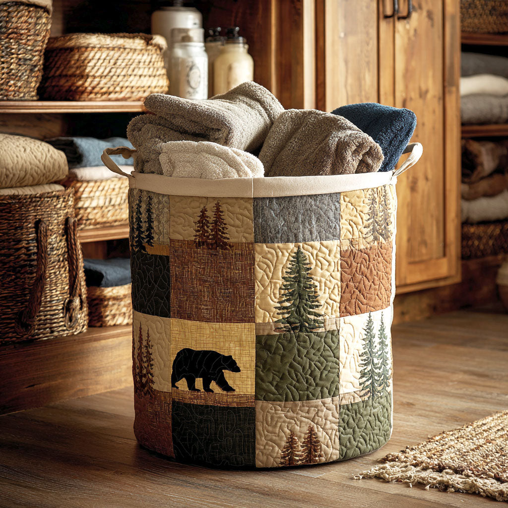 Cesta de Ropa Acolchada – con Paisaje Natural NCU0NTV396