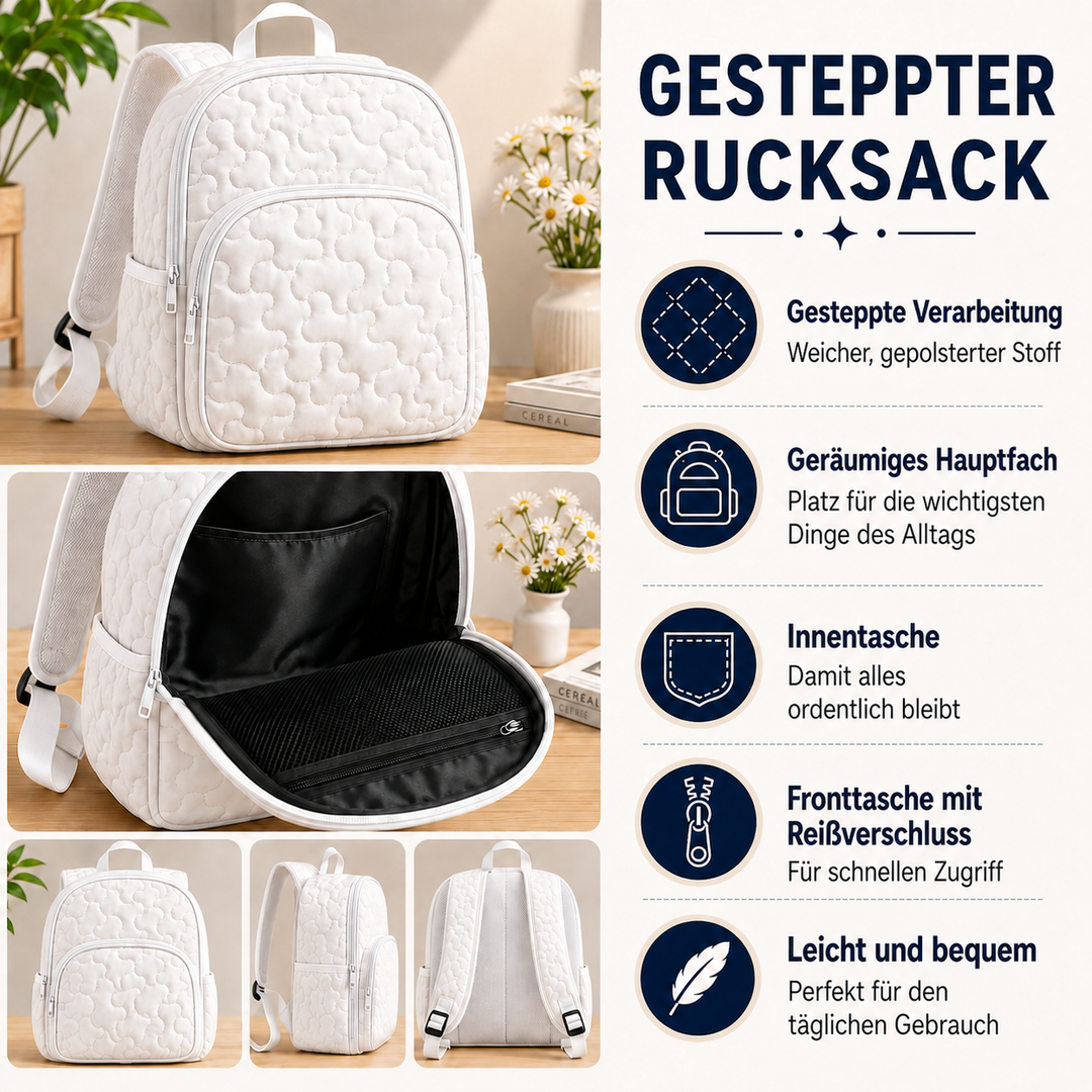 Mochila Acolchada Hippie Van con Correas Negras