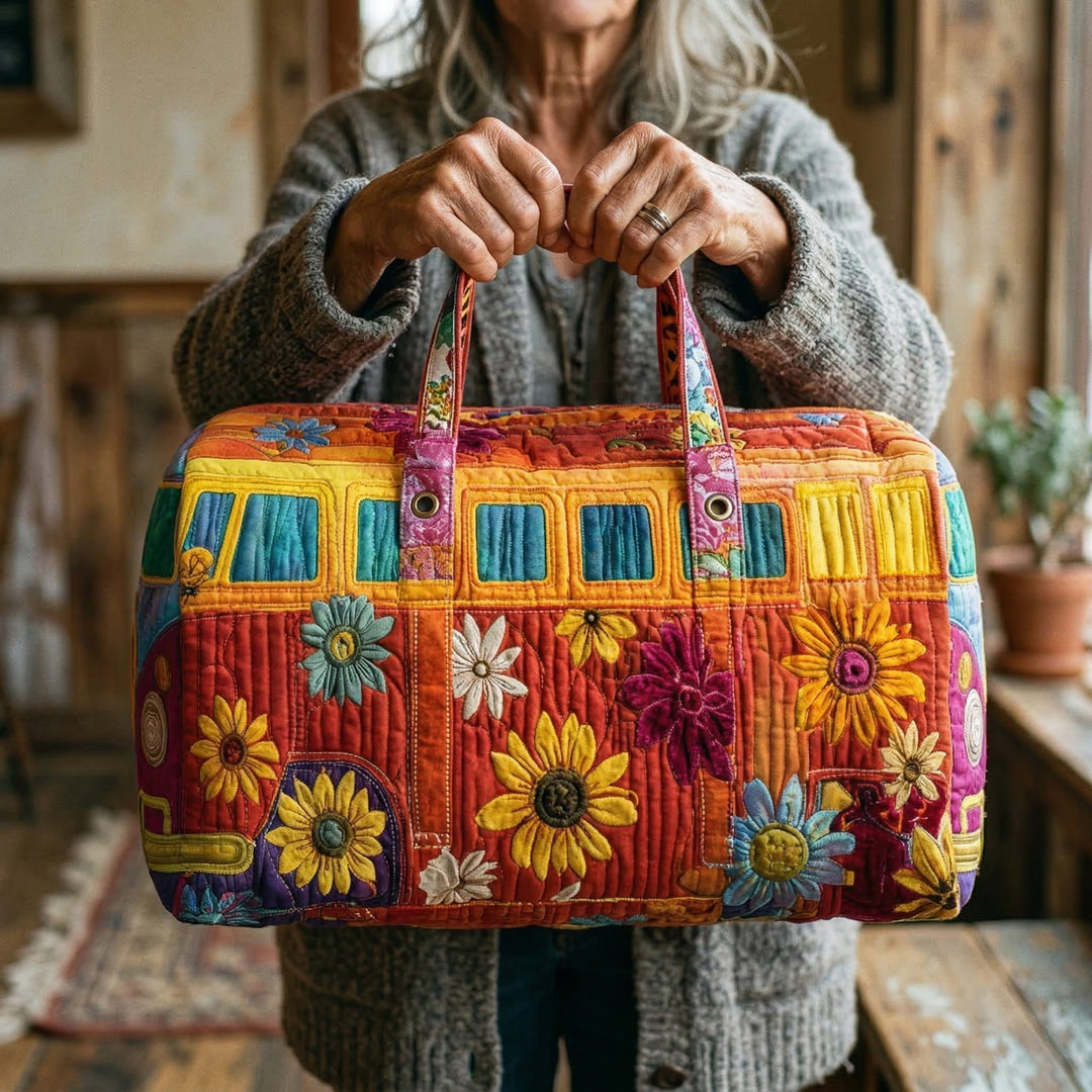 Bolso de Viaje Acolchado – Van Hippie Estilo Retro