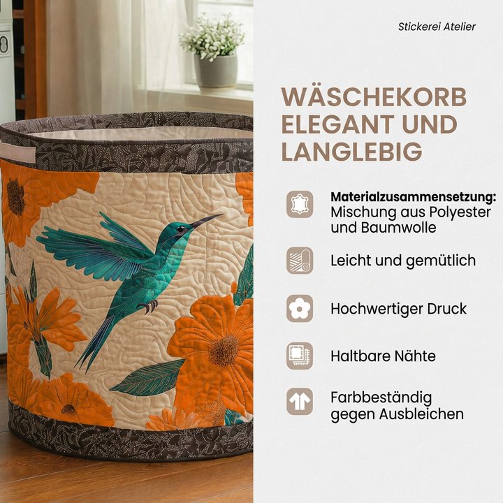 Cesta de Ropa Hecha a Mano | Pradera de Primavera