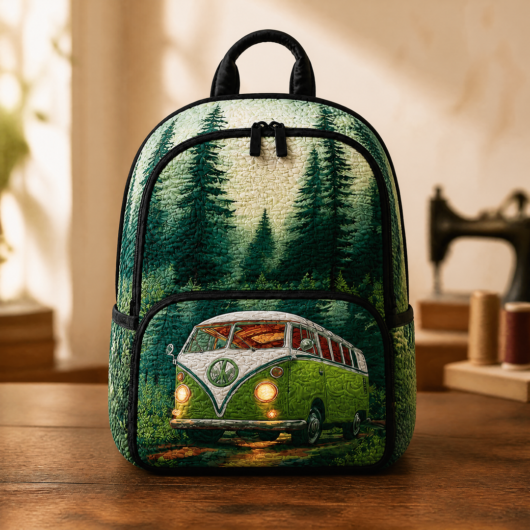 Mochila Acolchada Vintage Camper