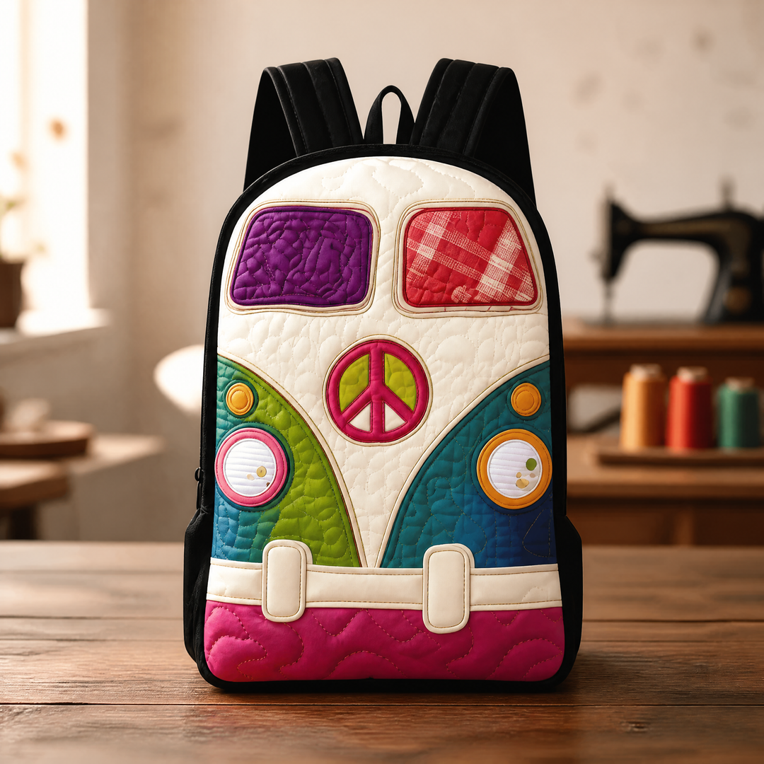 Mochila Acolchada Boho de la Paz con Correas Negras