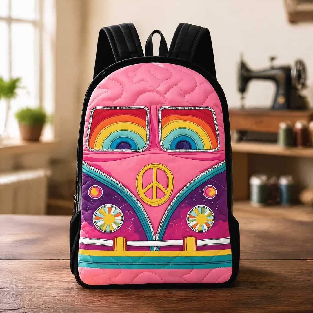 Mochila Acolchada Hippie con Correas Negras